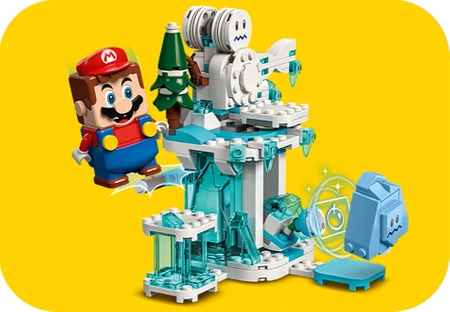 Klocki Lego Super Mario 71417 Śniegowa przygoda Fliprusa – zestaw rozszerzający, 567 elementów, figurki Fliprus, Freezie, Koopa Troopa i mały pingwin, zabawka dla siedmiolatków i starszych dzieci