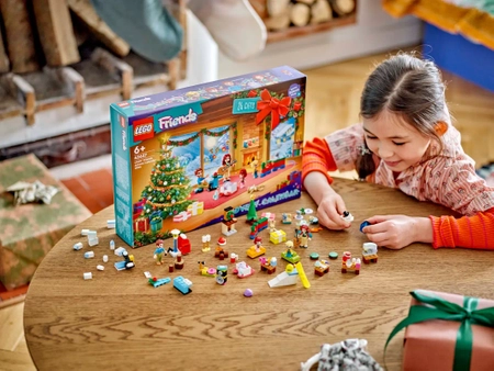 Klocki Lego Friends 42637 Kalendarz adwentowy 2024, 272 elementy, świąteczny kalendarz z 24 drzwiczkami, idealny prezent dla dziewczynki, wiek dziecka 6+