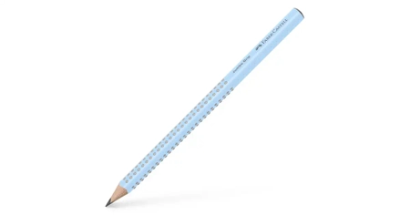 Gruby trójkątny ołówek do nauki pisania, 2B, Faber Castell, Jumbo, błękitny, sky blue
