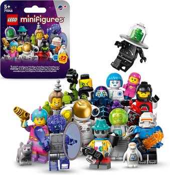 Klocki Lego Minifigures 71046 Kosmos, jedna mini figurka w zestawie, 26 seria, 12 różnych figurek do zebrania, zabawka dla dzieci w wieku 5 lat+