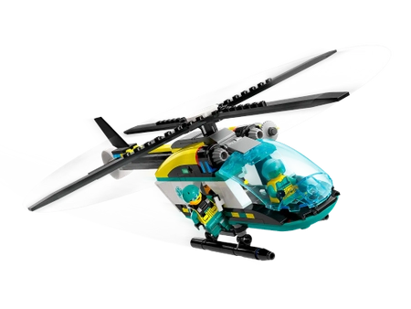 Klocki Lego City 60405 Helikopter ratunkowy, 226 elementów, 3 mini figurki, oryginalne klocki Lego, dla dzieci w wieku 6 lat+