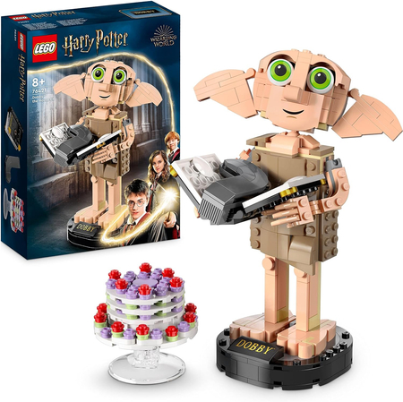 Klocki Lego Harry Potter 76421 Skrzat domowy Zgredek, 403 elementy, znany bohater serii filmów, wys. po złożeniu 19 cm, wiek dzieci 8 lat+