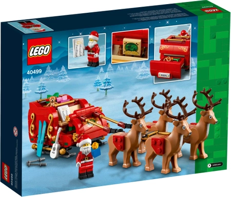 Klocki Lego 40499 Sanie Świętego Mikołaja, 343 elementy, idealny prezent na święta, wiek 9+