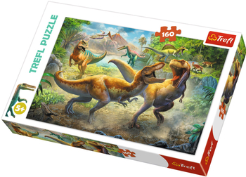 Dinozaury: Puzzle 160 z dinozaurami, Trefl