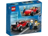 Klocki Lego City 60392 Motocykl policyjny – pościg za samochodem, 59 elementów, kabriolet, motocykl i 2 mini figurki, klocki dla dzieci w wieku 5 lat+