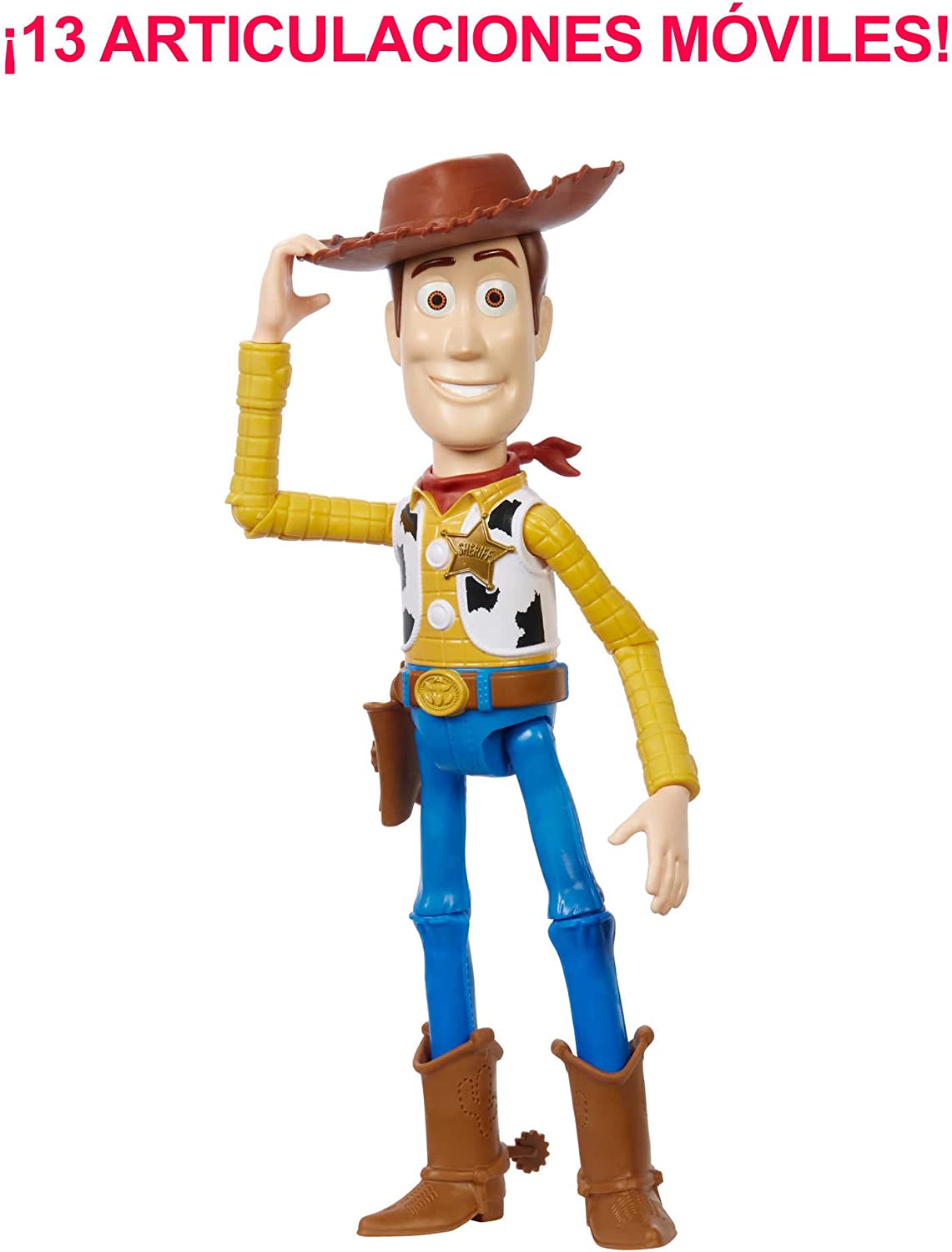 Mattel, Toy Story, Figurka Kowboj Chudy z kapeluszem, 31 cm, ruchome elementy, dla fanów bajki w
