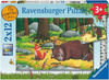 Gruffalo, Puzzle dla małych dzieci 2 x 12 el., 2 obrazki w jednym pudełku, wymiary obrazka 26 x 18 cm, producent Revansburger, wiek dziecka 3+