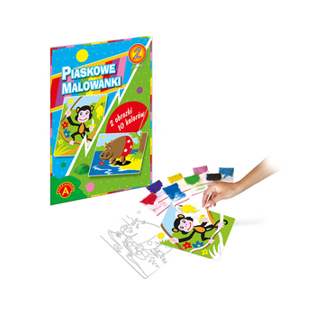 Piaskowe obrazki: małpka i hipopotam