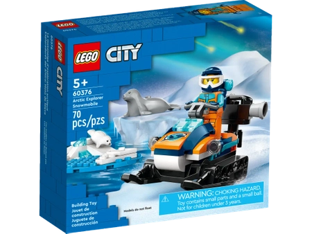 Klocki Lego City 60376 Skuter śnieżny badacza Arktyki, 70 elementów, prezent dla chłopca, zabawka dla pięciolatków, oryginalne klocki
