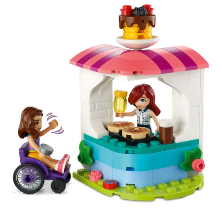 Klocki Lego Friends 41753 Naleśnikarnia, 157 elementów, figurki Luna i Paisley, Zabawa w robienie naleśników dla dzieci w wieku od sześciu lat