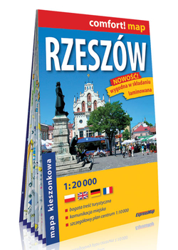 Rzeszów składana laminowana mapa miasta