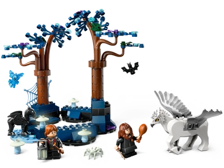 Klocki Lego Harry Potter 76432 Zakazany Las: magiczne stworzenia, 172 elementy, 2 figurki postaci i 3 figurki stworzeń w tym Hardodzioba, super jakość, oryginalne klocki, wiek dziecka 8+