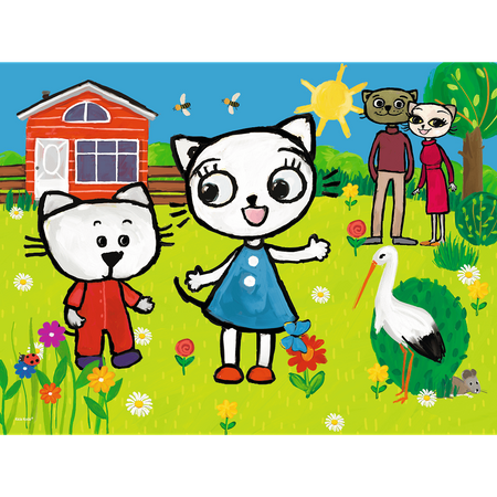 Trefl, Kicia Kocia, Puzzle Kotki i bocian, 30 el., puzzelki dla małych dzieci