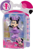 Disney Junior, Myszka Minnie, Figurka Myszki w fioletowej sukience, 7 cm, można poruszać rączkami, oryginalna zabawka, dla dziewczynek w wieku 3 lata+