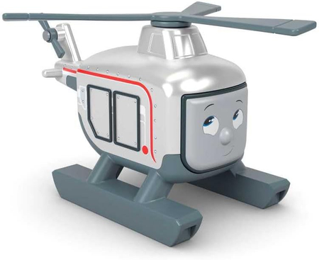 Tomek i Przyjaciele, Helikopter Harold, zmieniający kolor w zależności od temperatury, zabawka wykonana z metalu i plastiku, producent Fisher Price, seria Colour Changers, wiek dziecka 3+