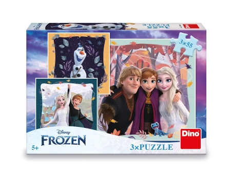 Dino Toys, Kraina lodu, Puzzle Radosny dzień 3 x 55 el.