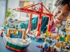 Klocki Lego City 60422 Nadmorski port ze statkiem towarowym, 1226 elementów, oryginalne klocki Lego, idealne jako prezent