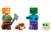 Klocki Lego Minecraft 21240, Przygoda na mokradłach, Zabawka z figurkami Alex i Zombie z gry Minecraft, pomysł na prezent dla fanów, wiek dziecka 7+