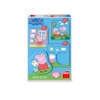 Dino Toys, Świnka Peppa, Puzzle baby dla najmłodszych dzieci Rodzina Peppy, 3-w-1, od 3 do 5 elementów, dla maluszków w wieku 2 lata+