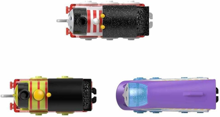 Tomek i Przyjaciele, zestaw, 3 lokomotywy zmieniające kolor: Tomek, Piotruś i Kana, seria Colour Changers, metalowe korpusy, dla dzieci w wieku 3 lata +, producent Fisher Price