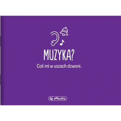 Zeszyt do nut A5 16k Herlitz Fioletowy Poprzeczny Coś mi w uszach dzwoni