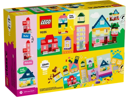 Klocki Lego Classic 11035 Kreatywne domy,  850 elementów, oryginalne klocki, dla dzieci 4+, super prezent dla chłopca lub dziewczynki  