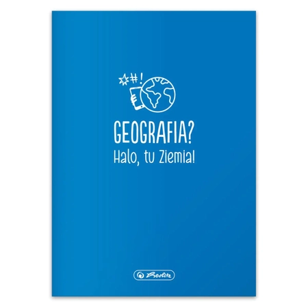 Herlitz, Zeszyt w kratkę do geografii, format A5, 60 kartek, Geografia, gramatura 70g