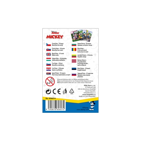 Myszka Mickey, Karty do gry dla dzieci 4+ Czarny Piotruś, 25 kart