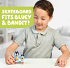 Bluey, figurki bajkowe: Blue i tata Bandit - Skateboarding, dla dzieci w wieku 3+, zabawka oryginalna, na licencji