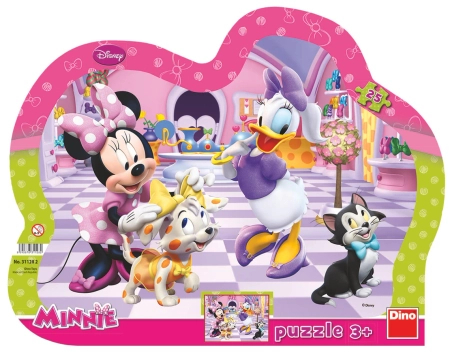 Myszka Minnie, Puzzle ramkowe Minnie i zwierzaki, 25 el.