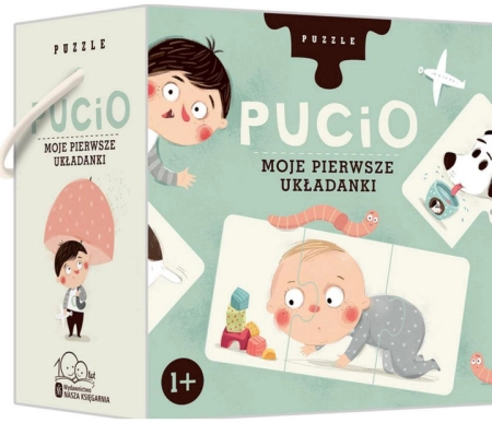 Nasza Księgarnia, Puzzle układanka Pucio Moje pierwsze układanki, kartonowe puzzle w pudełku, dla najmłodszych dzieci 1+