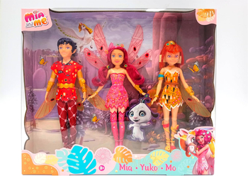 Mia i Ja, Zestaw 3 lalki Mia, Yuko i Mo, zabawki z bajki, oryginalne, dla dziewczynek w wieku 3+