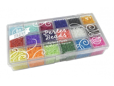 Buki Be Teens, Pudełko z koralikami, Przeźroczyste perełki, PE012, wysoka jakość, francuska marka, zabawka kreatywna dla dziewczynek w wieku 5+