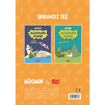 Malowanki wodne Muminki – Zawsze razem | Trefl Books, format A4, 2024