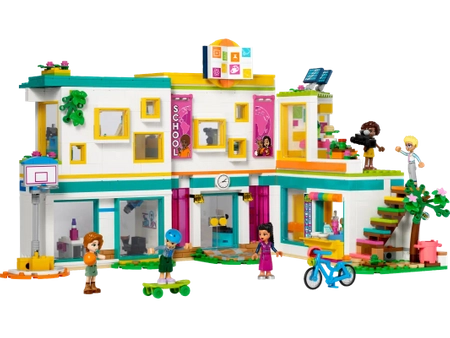 Klocki Lego Friends 41731 Międzynarodowa szkoła w Heartlake, 985 elementów, oryginalny duży zestaw, 5 mini laleczek, budynek szkoły z klasami, idealny pomysł na prezent dla dziewczynek w wieku 8 lat+