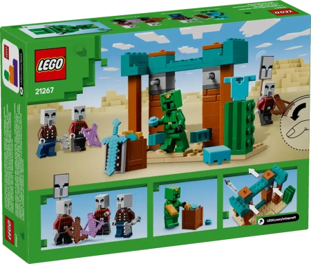 Klocki Lego Minecraft 21267 Pustynny patrol złosadników, 105 elementów, oryginalne klocki z gry, idealne dla fanów w wieku 7+