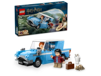 Klocki Lego Harry Potter 76424 Latający Ford Anglia, 165 elementów, znany samochód z filmów o Harym, figurki Harry i Ron Weasley, oryginalne klocki, pomysł na prezent, wiek dziecka 7+