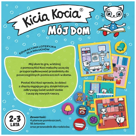 Trefl, Kicia Kocia, gra edukacyjna Kicia Kocia Mój dom, dziecko poznaje przedmioty, dla małych graczy w wieku 2-3 latka