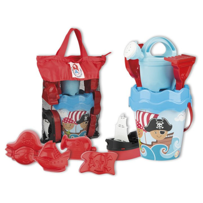 Androni, włoskie zabawki, Foremki do piasku Zestaw pirata 17, dla chłopca i dziewczynki, na plażę i do piaskownicy, kolorowe, wytrzymały plastik