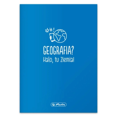 Herlitz, Zeszyt w kratkę do geografii, format A5, 60 kartek, Geografia, gramatura 70g