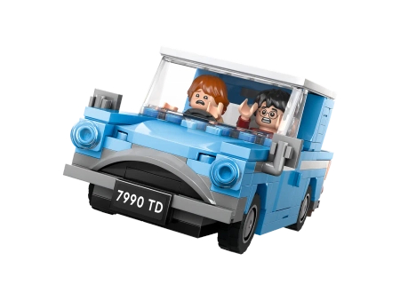Klocki Lego Harry Potter 76424 Latający Ford Anglia, 165 elementów, znany samochód z filmów o Harym, figurki Harry i Ron Weasley, oryginalne klocki, pomysł na prezent, wiek dziecka 7+