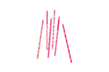 Pachnące ołówki z gumką, truskawkowe, 6 sztuk, Ooly