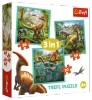 Trefl, Puzzle dla dzieci 3-w-1 Dinozaury 20-36-50 el.