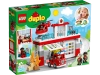 Klocki Lego Duplo 10970 Remiza strażacka i helikopter, 117 elementów, bezpieczne klocki dla dzieci 2+