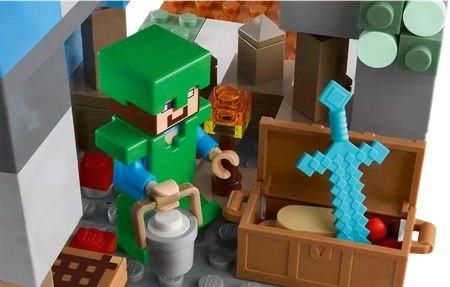 Klocki Lego Minecraft 21243 Ośnieżone szczyty, 304 elementy, oryginalne, idealne jako prezent dla dzieci 8+