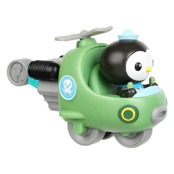 Oktonauci, Mały pojazd pingwin Pinio, seria Octo-Racers, kółeczka do sprawnego poruszania, solidny plastik, oryginalna zabawka z bajki, wiek dziecka 3+