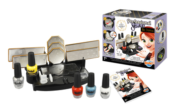 Buki France, Professional Studio 5433, Profesjonalne Studio Dekoracji Paznokci, stacja bazowa i stempelki, ponad 100 wzorów, 5 kolorów lakieru, zabawka dla dziewczynek w wieku 7+