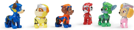 Spin Master, Psi Patrol Film 2, Paw Patrol Mighty Movie, zestaw figurki, 6 figurek piesków z bajki, zestaw prezentowy