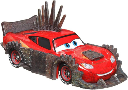 Mattel, Cars, Auta w trasie, resorak samochodzik z bajki czerwony Zygzak McQueen Wojownik Szos, główny bohater, wykonany z metalu i plastiku, wiek dziecka 3+
