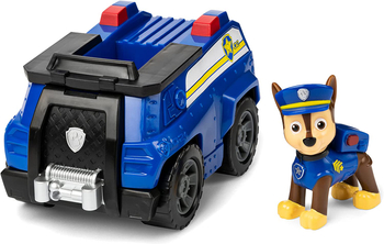 Spin Master, Psi Patrol, niebieski piesek policjant Chase i radiowóz, zabawka z bajki, oryginalny produkt, renomowany producent, wiek dziecka 3+